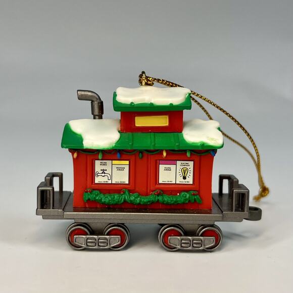 Monopoly CABOOSE Christmas Ornament Train Retired 2006 Gift Box Basic Fun - Picture 1 of 6